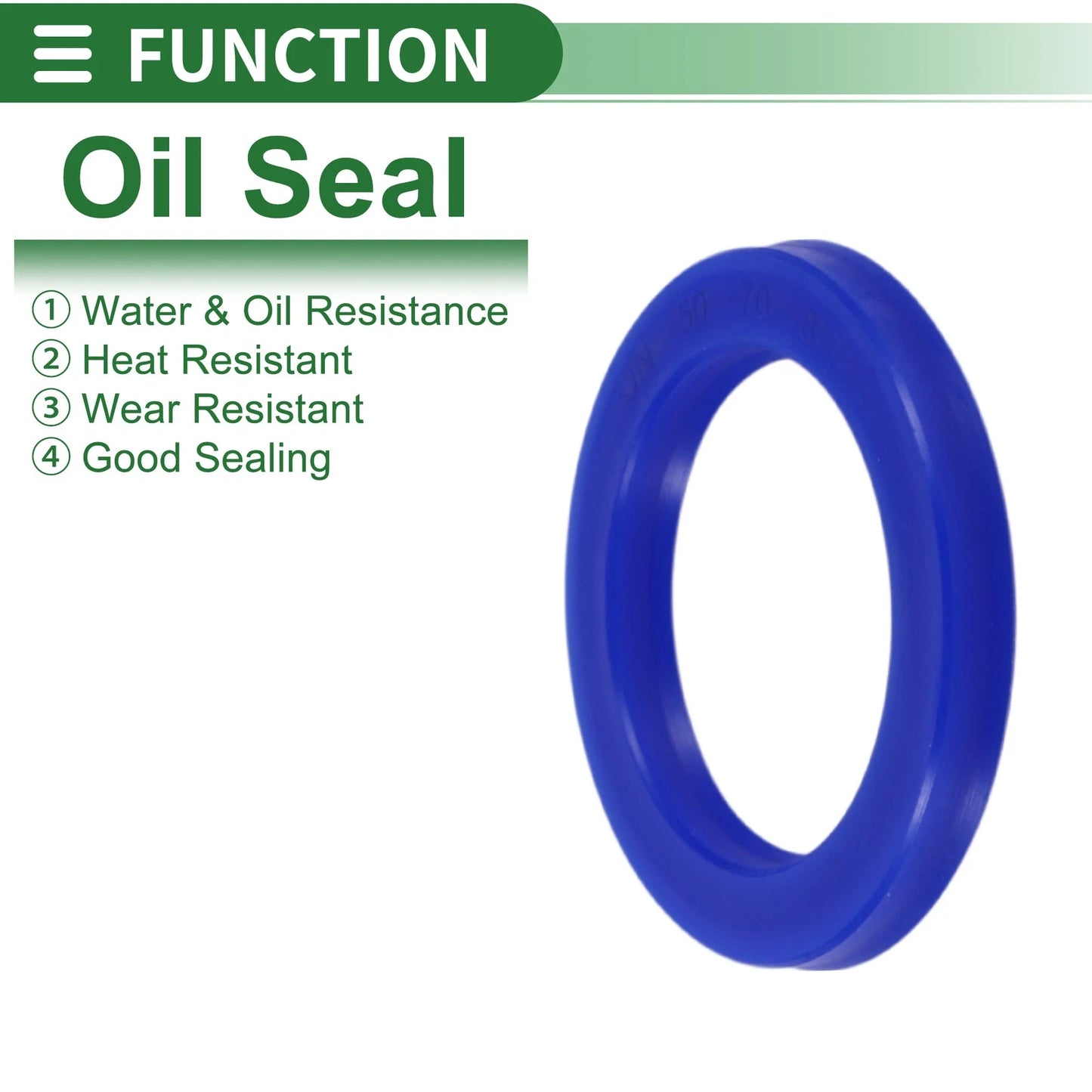 Oil Seal / 50x70x8mm 5 Pcs / Seal Ring Rotary Shaft TPU Blue for Car