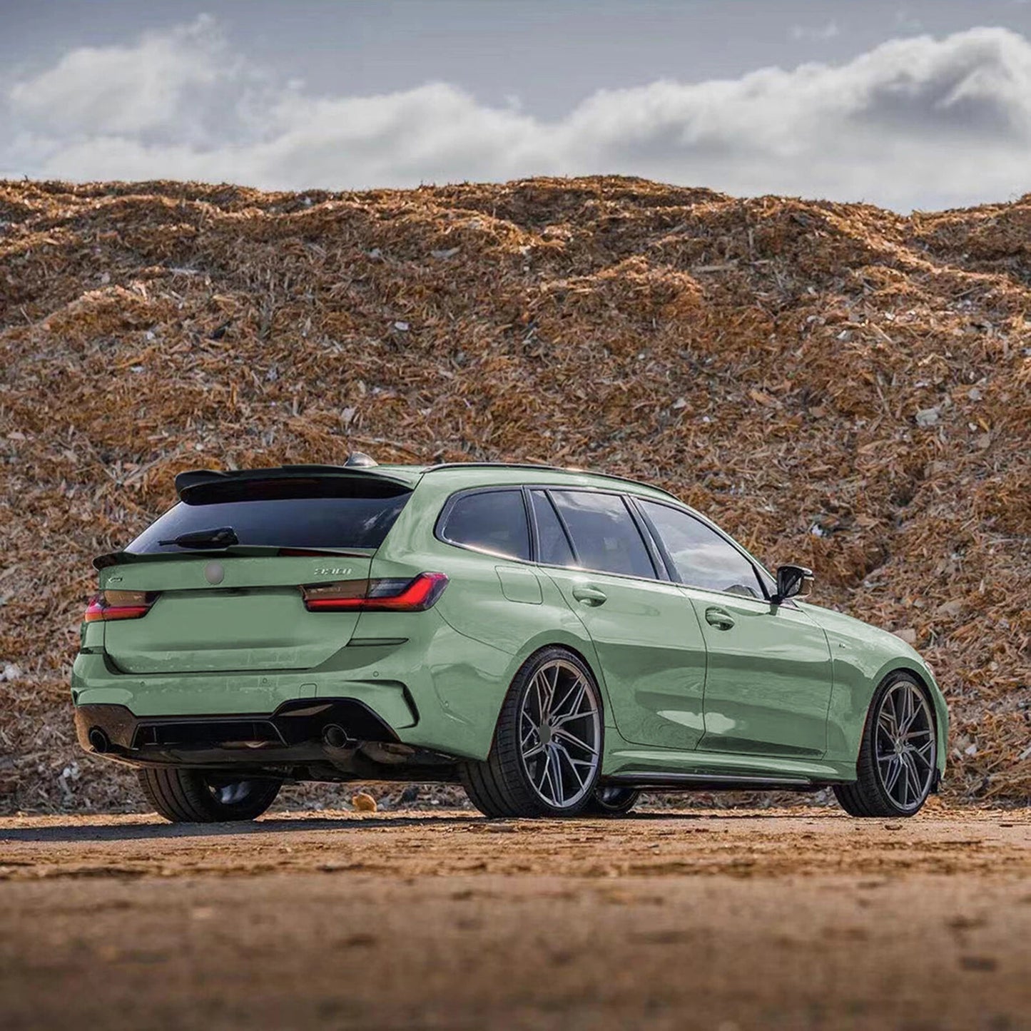 Gloss Black Rear Spoiler Lip for BMW 3 Series G21 (2019-2023)