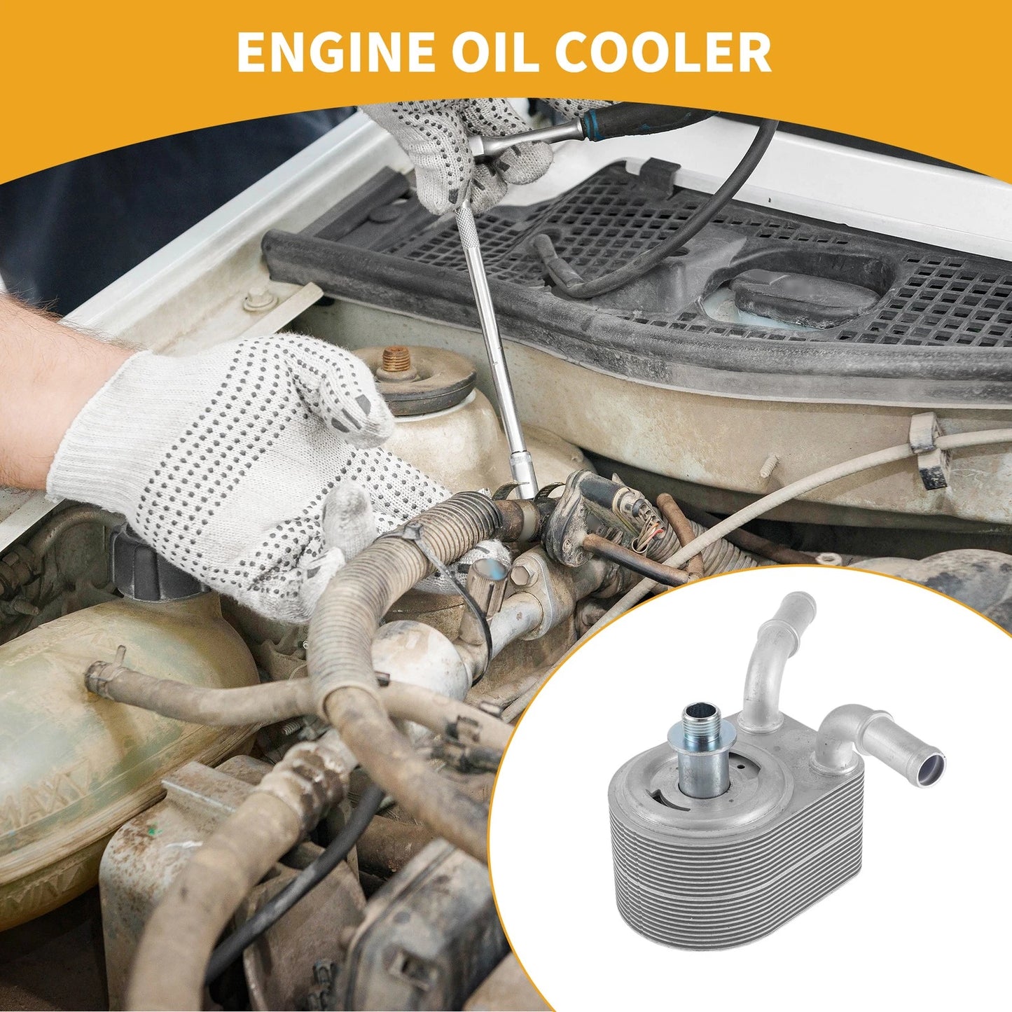 Engine Oil Cooler for Ford C-Max 2007-2010 (07-10)