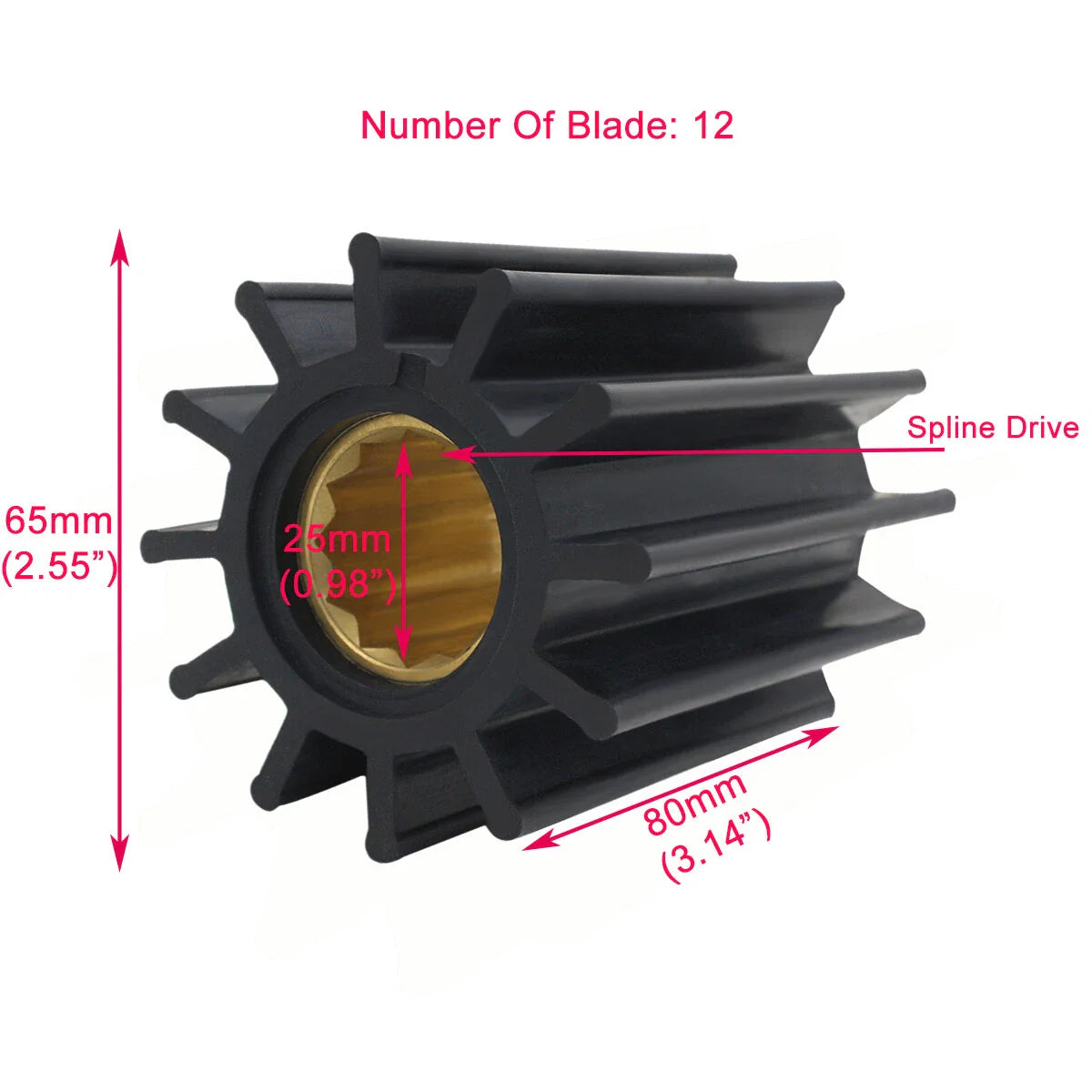 Sea Water Pump Impeller Kit for Volvo Penta D6 (2004-2023)