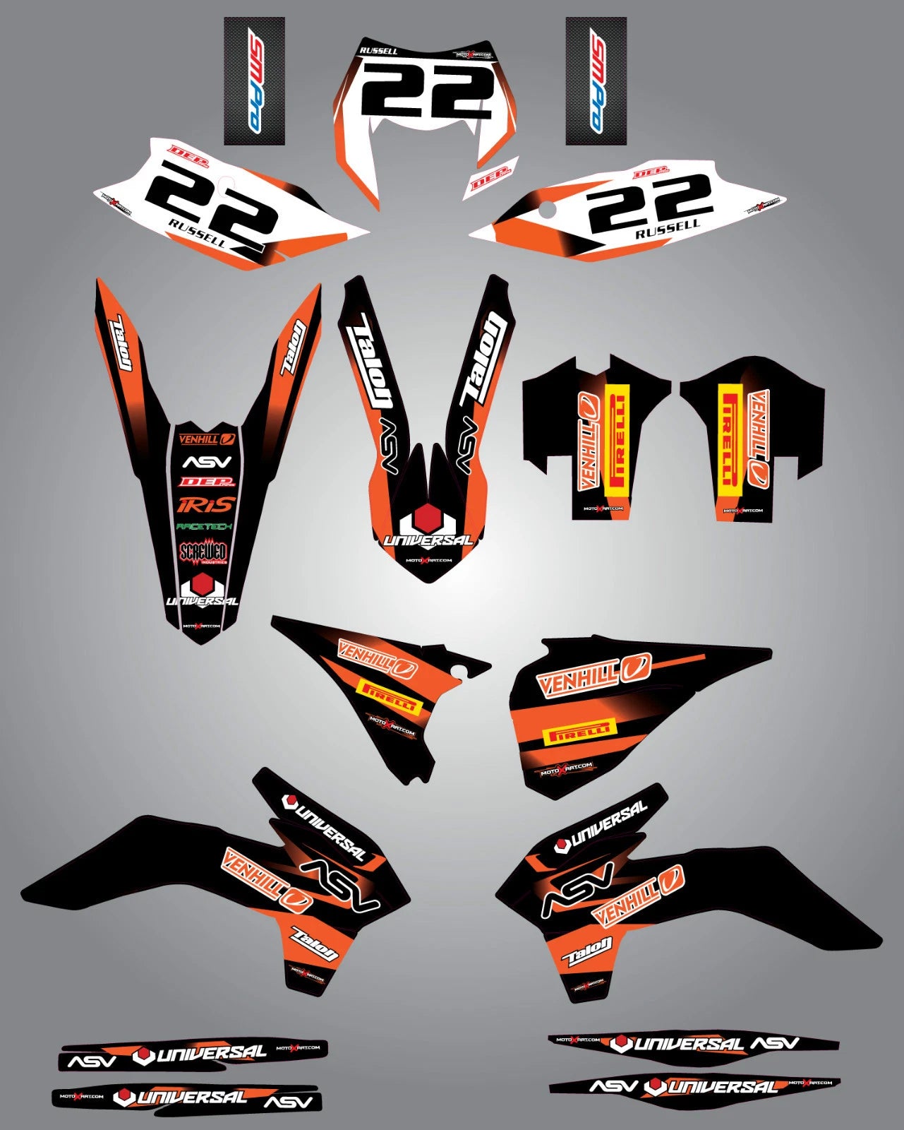 Thunder Style Full Sticker Kit for KTM EXC XCF (2014-2015)