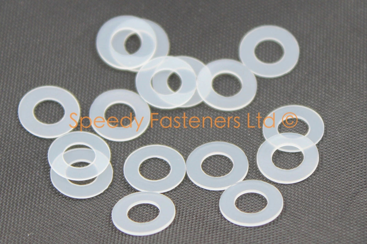 Nylon dzus Plastik Klar Unterlegscheiben m6 6.3mm 12mm Od 0.5mm Dick