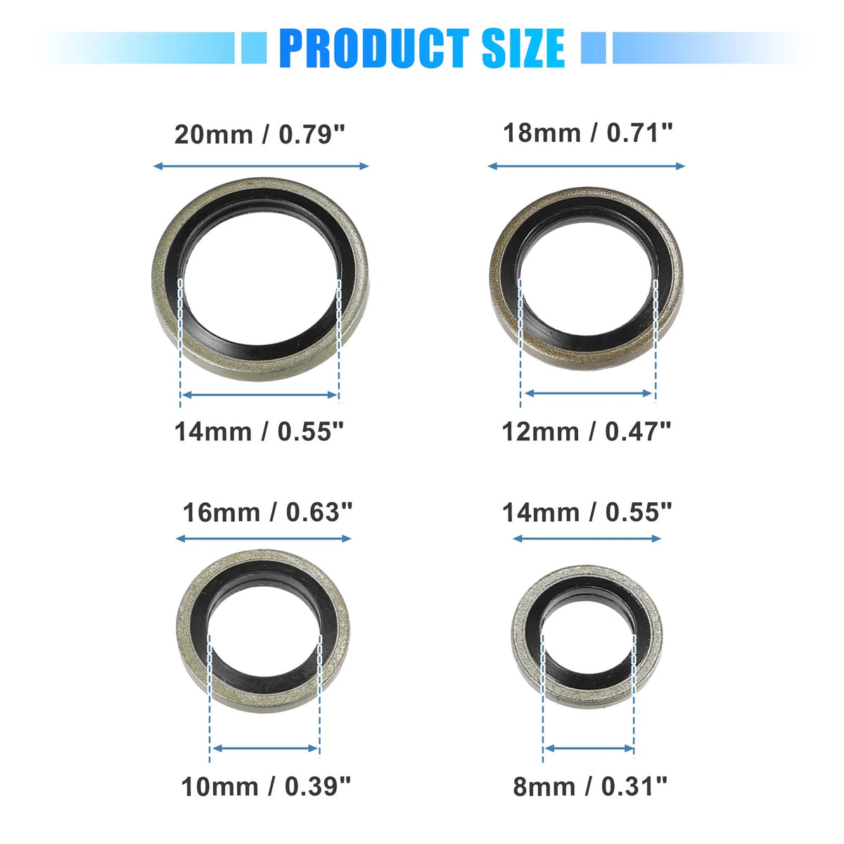 Set for Dodge Fuel Sealing Washers 12V 24V 5.9L 6.7L