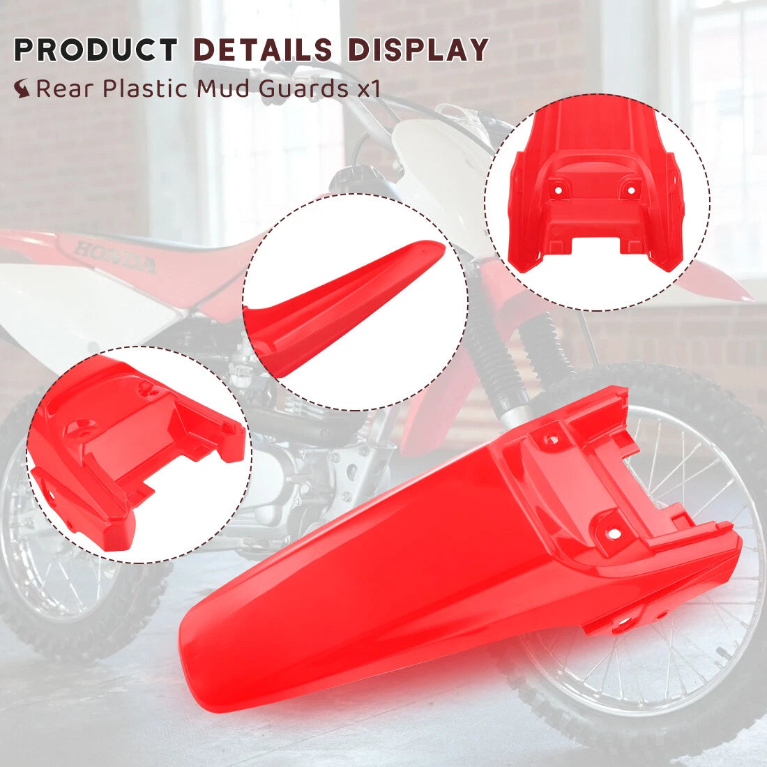 Front & Rear Mud Guard for Honda CRF80F CRF100F (2004–2008)