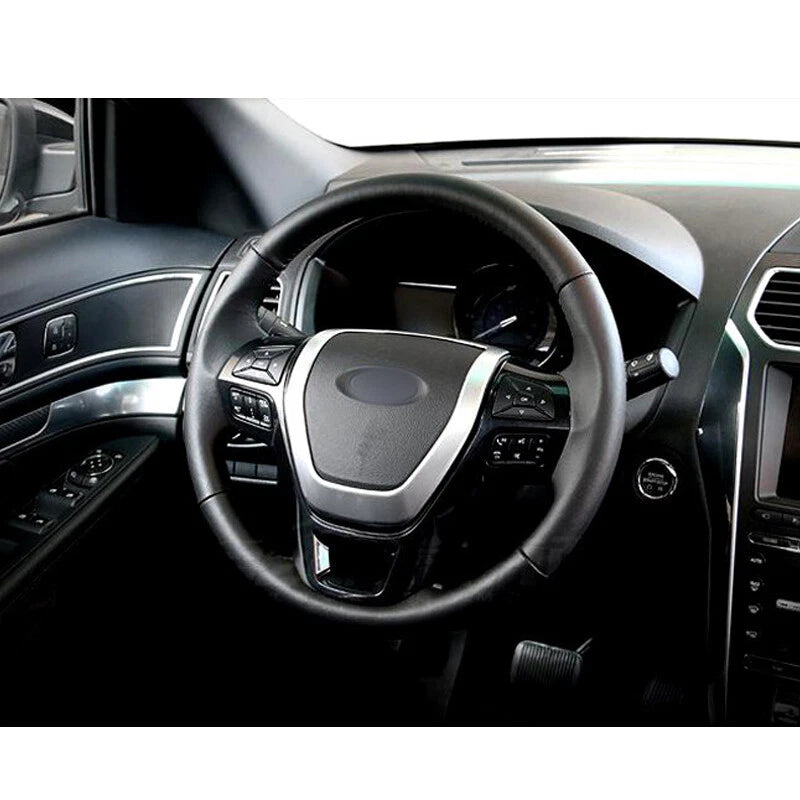 Car Steering Wheel Cover Trim Center Decor parts Fit For Ford Explorer 2016-2018