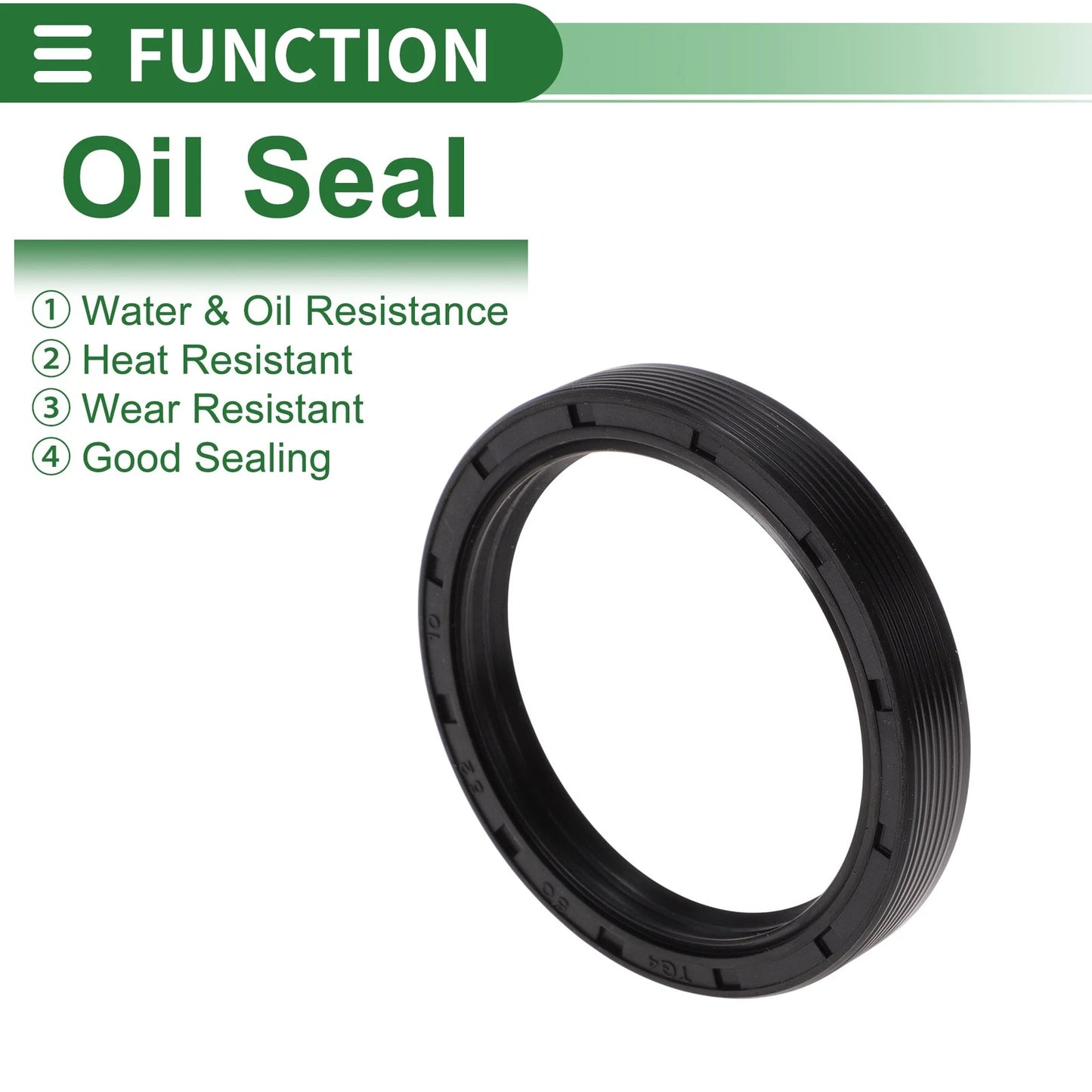Oil Seal NBR Rubber 50x62x10mm High Pressure Black 5 Pcs