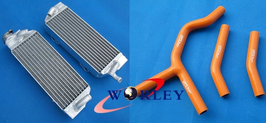 Aluminum Radiator & Hose for KTM 125/200/250/300 SX/EXC/XC/MXC (1998-2007)