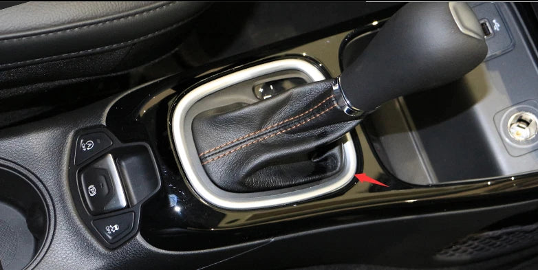 Interior Gear Box Small Ring Cover Trim for JEEP Compass 2017-2021 ABS Matte