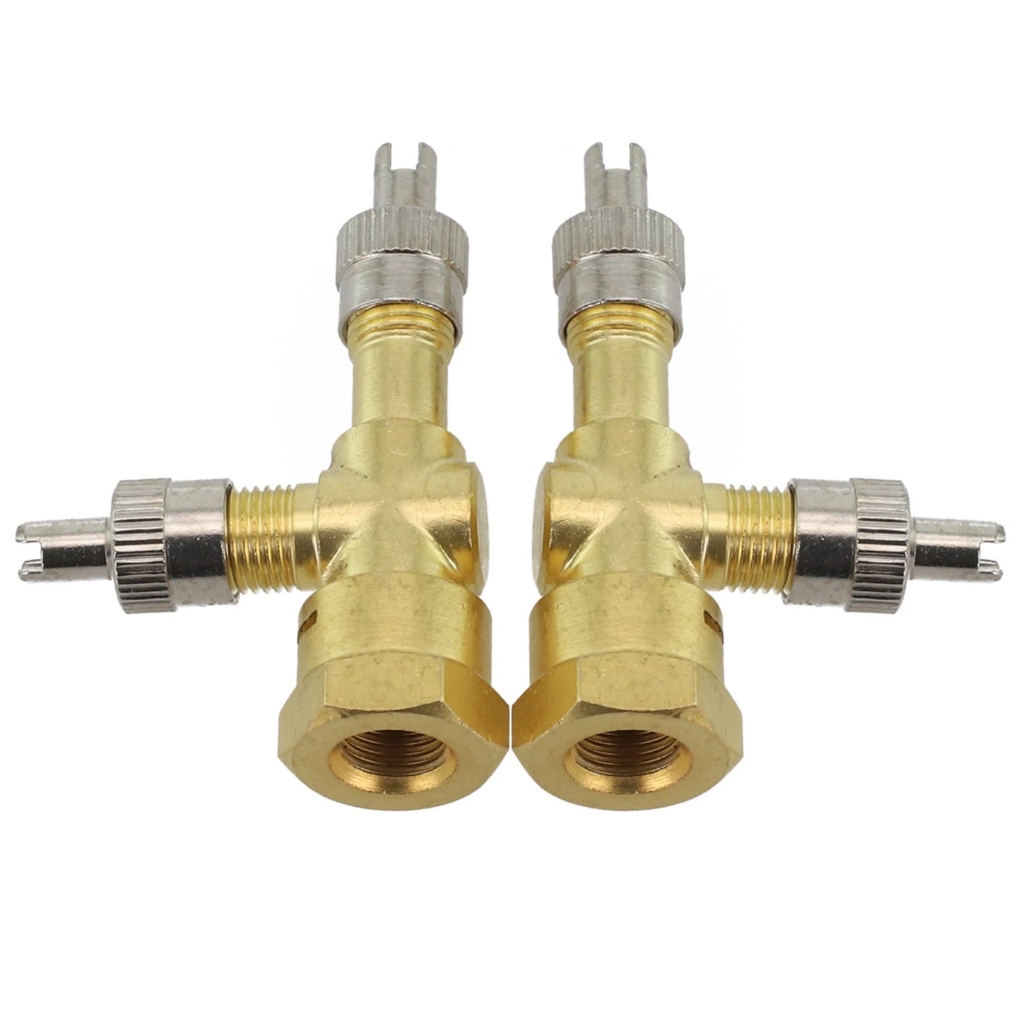 TPMS Valve Tee Adapter / Pack of 2 / Long lasting for Motorcycles and Cars