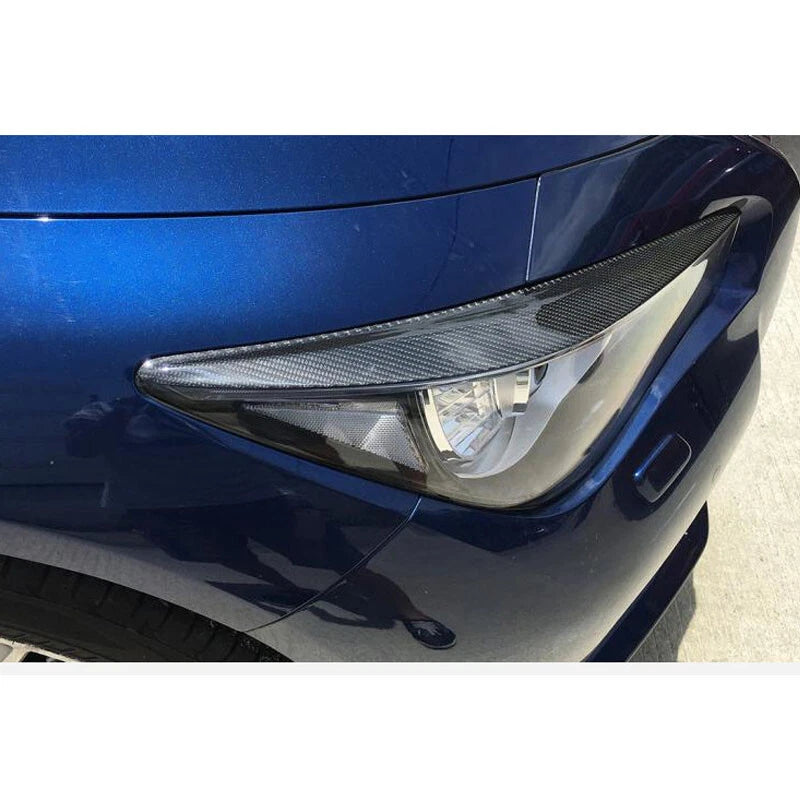 Carbon Fiber Headlight Eye Lid Cover Eyebrows for 2014-2020 Infiniti Q50 Sedan