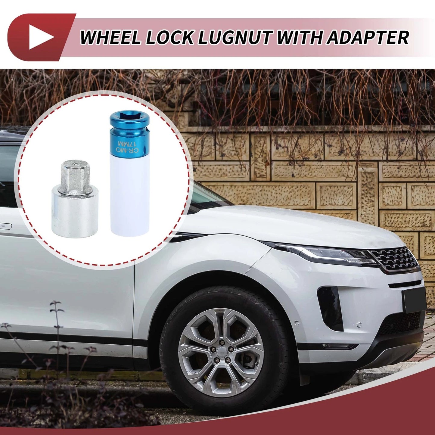 Wheel Lock Lug Nut Type B Anti-theft Key Socket for Land Rover