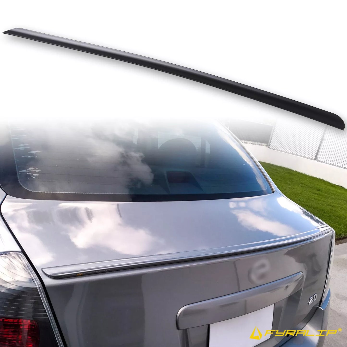 Boot Lip Spoiler for Nissan Sentra B16 (2007-2012) - Matte Black Unpainted
