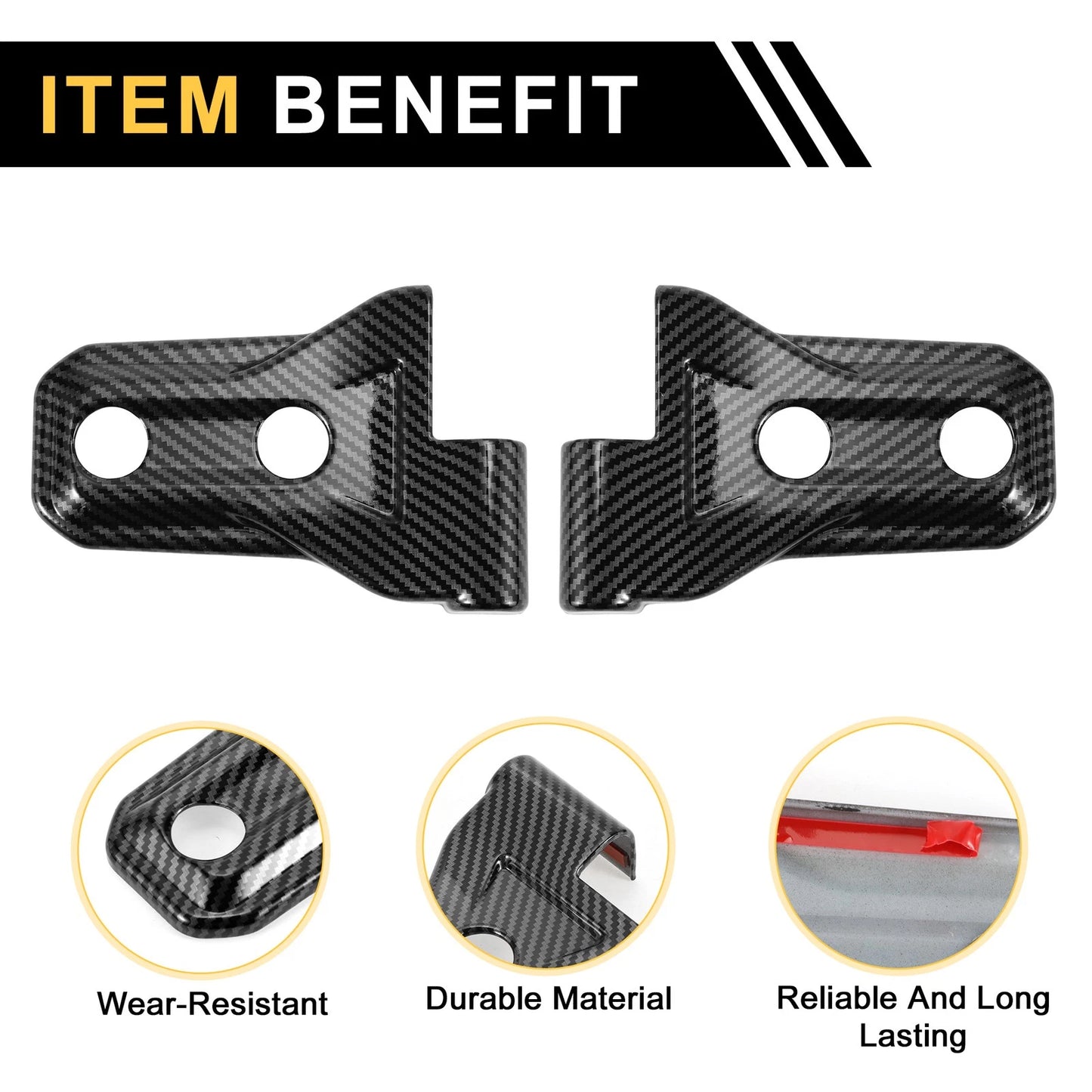 Door Handle Hinge Cover Trim for Jeep Wrangler JL (2018-2023)