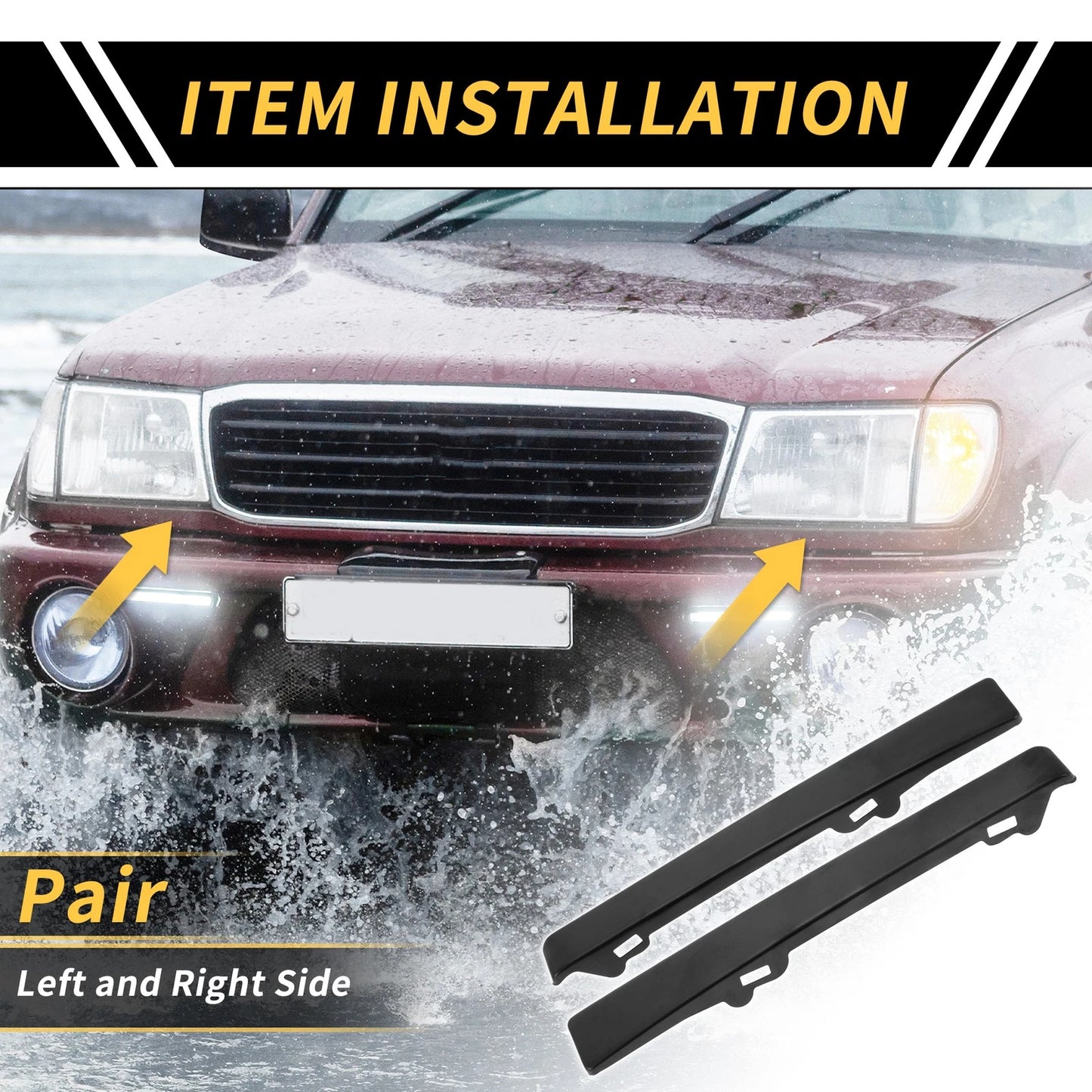 Front Bumper Grille Headlight Filler for Toyota Tacoma 2WD (2005-2015)