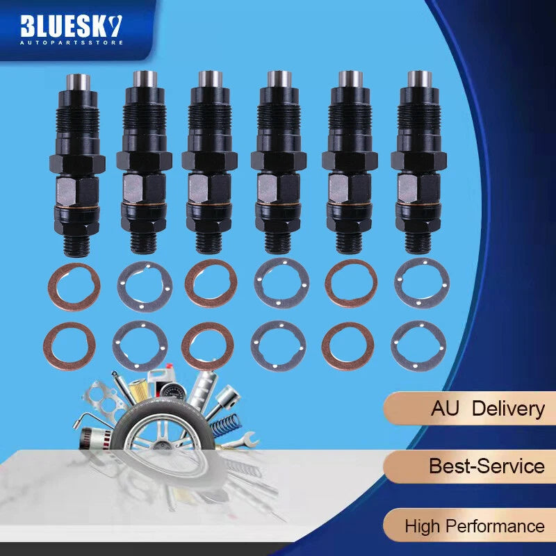 6Pcs Diesel Fuel Injectors for Land Cruiser Coaster 1HZ (70-80)