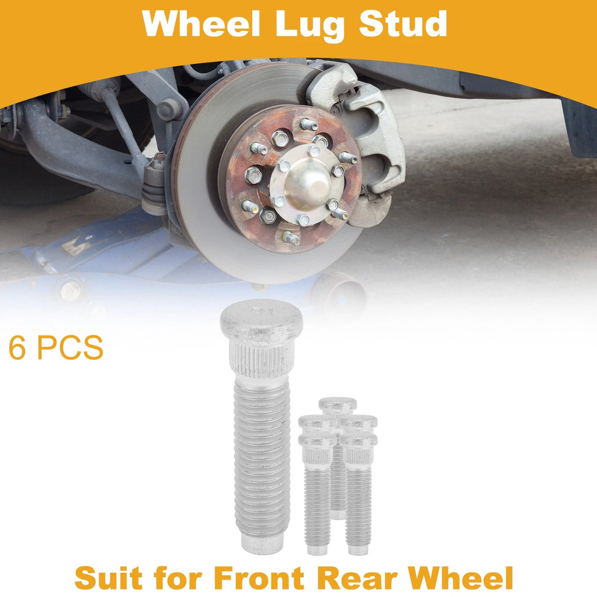 M14x2.0 Wheel Lug Studs for Ford F150 (2001-2014) - 6 Pieces