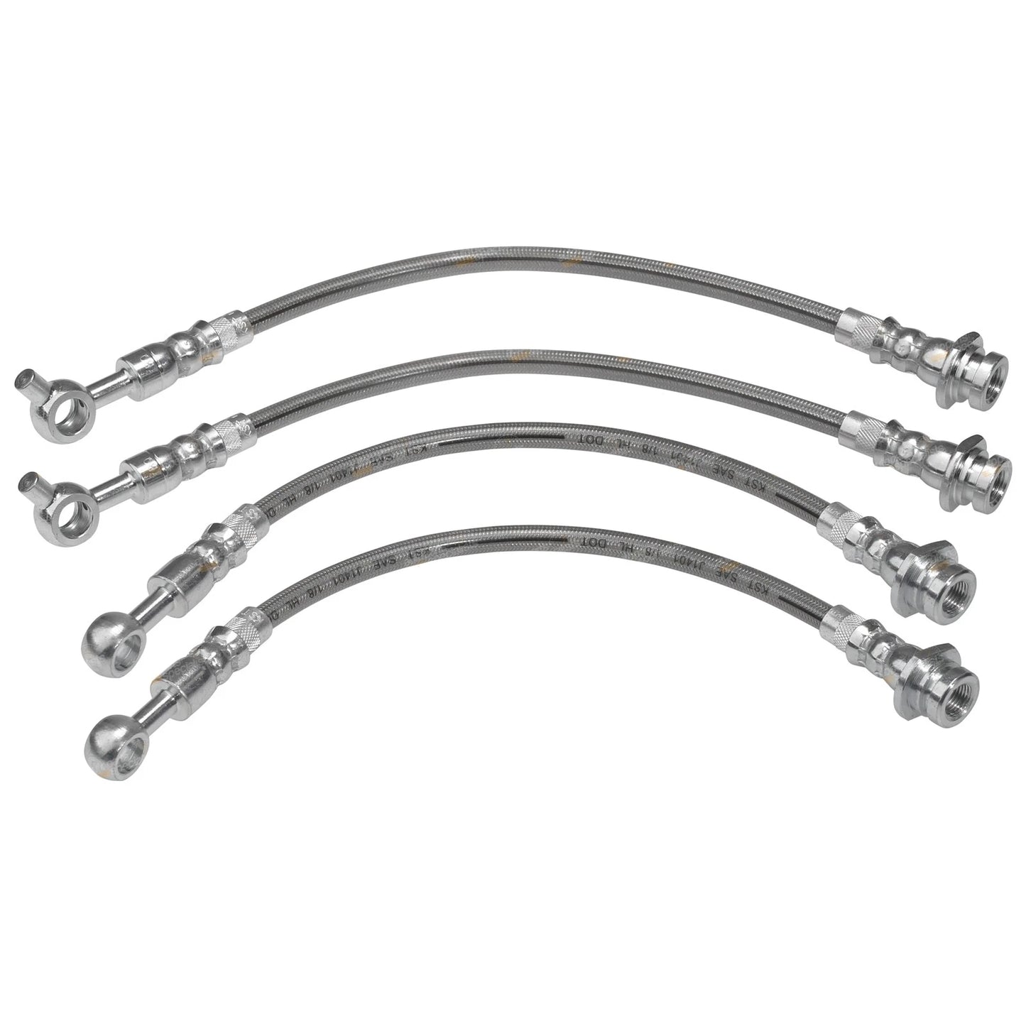 Front & Rear Braided Brake Line Hose Set for Nissan Patrol GQ Y60 (1988-1997)