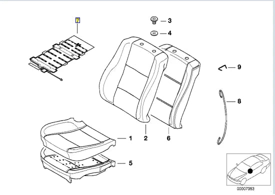 Seat Sensor Mat for BMW E38 E39 740i 750i 525i 528i 530i 540i (1995-2003)