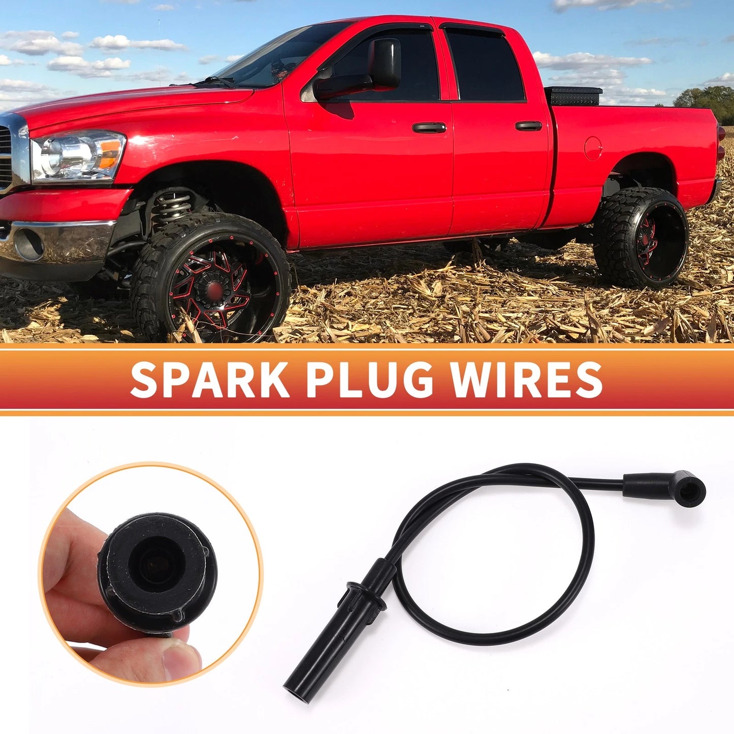 7 x Spark Plug Wire Ignition Coil Cable for Dodge Dakota (1999-2003)