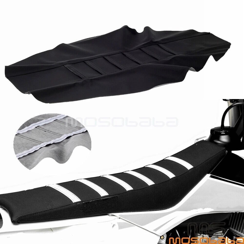 Black Ribbed Gripper Seat Cover for Honda CR125 CR250R CRF150F CRF230F