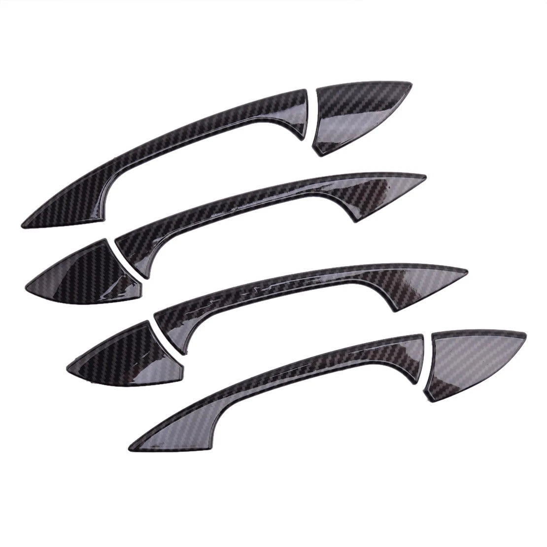 Carbon Fiber Black Door Handle Covers for Benz GLK, GL, ML, C Class (2010-2015)
