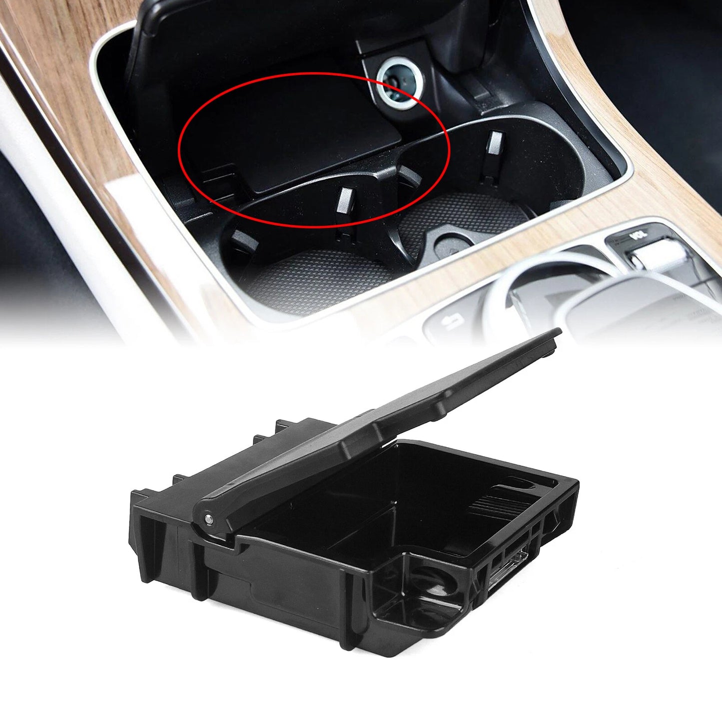 Center Console Storage Ashtray for Mercedes-Benz EQC (2018-2022)