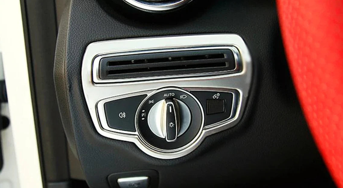 Headlight Adjust Lid Cover Trim for 15-21 Mercedes-Benz C-Class Sedan (2015-2021)