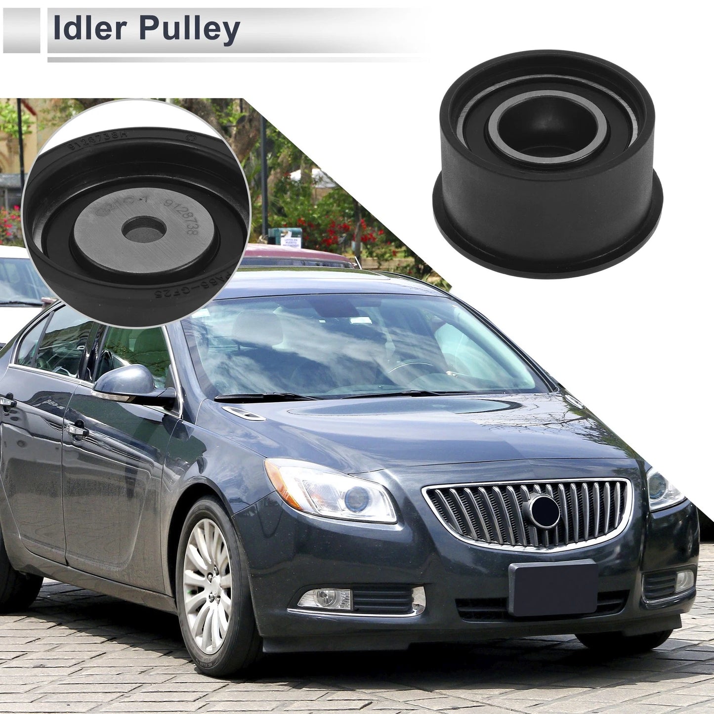 Drive Belt Idler Pulley 1 pc for Buick Regal (2011–2017)