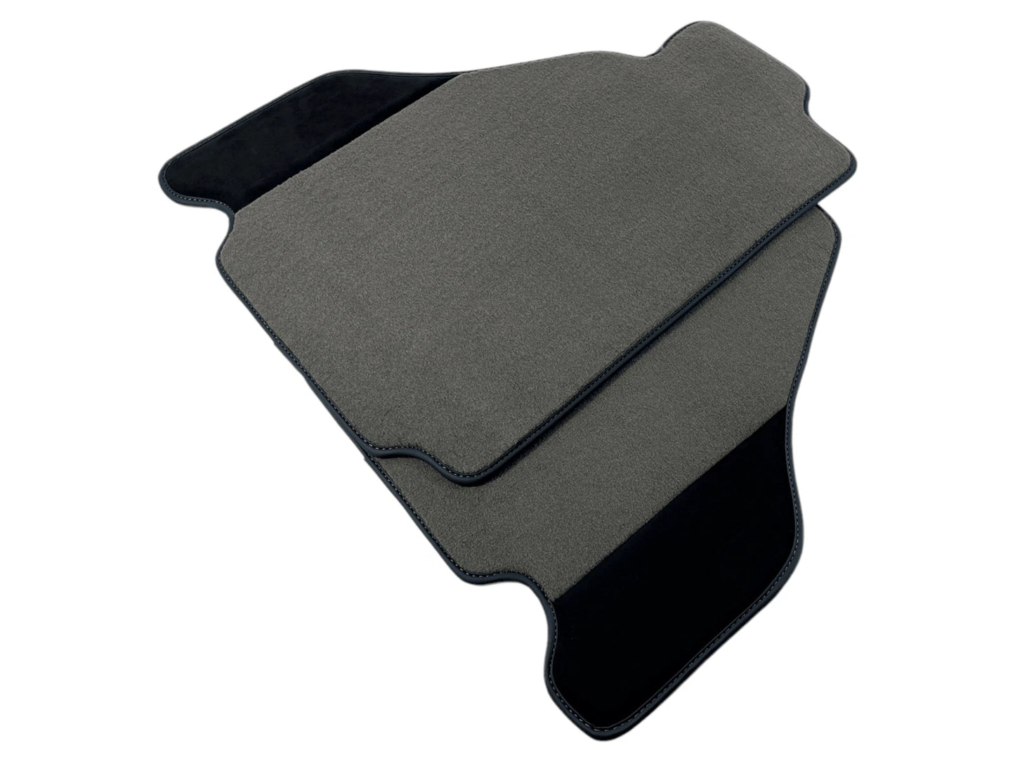 Gray Floor Mats for Ferrari F430 2004-2009 Carpet & Alcantara Leather 2 x