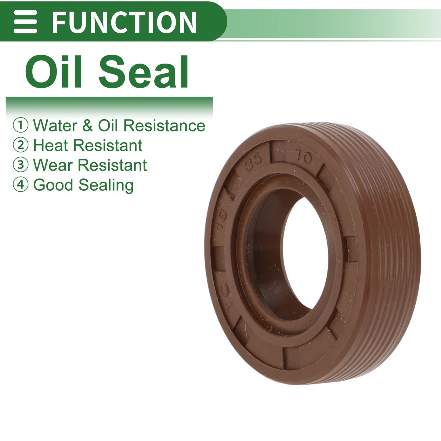 Oil Seal 18x35x10mm FKM Rubber 5 Pcs