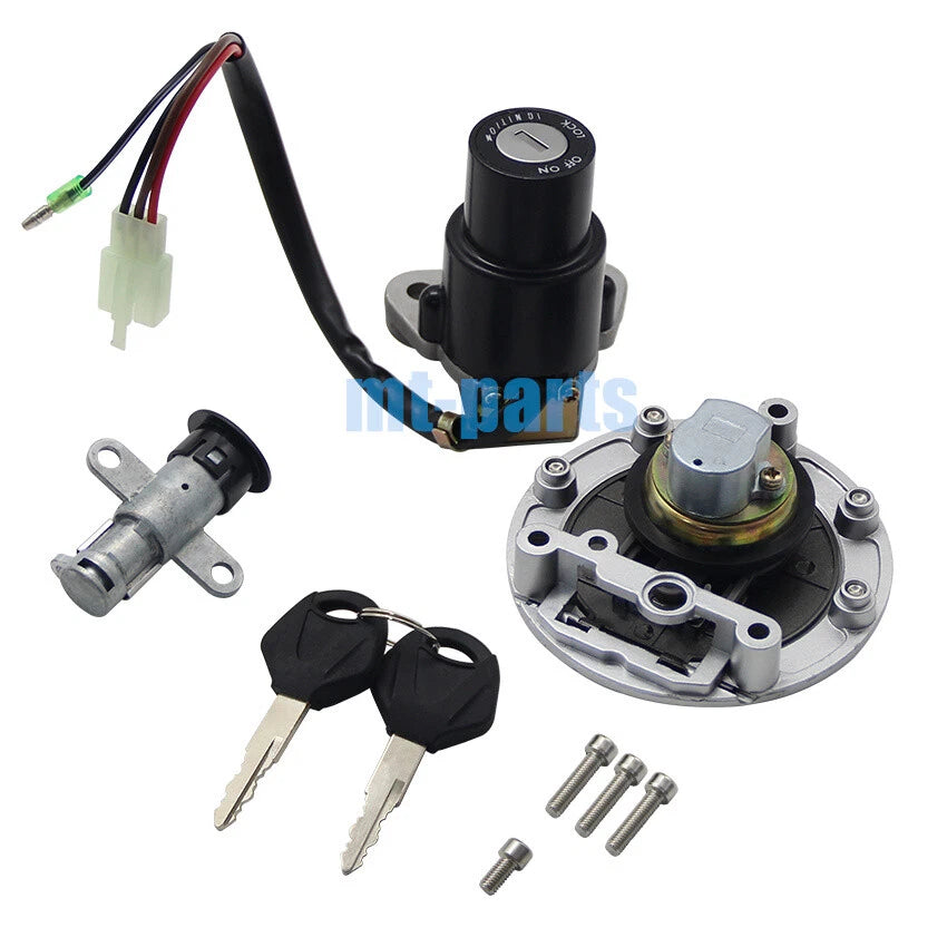 Ignition Key Switch, Fuel Tank Cap, Seat Lock Set for Yamaha TZR125, TZM150, TDM850 (1991-2006)