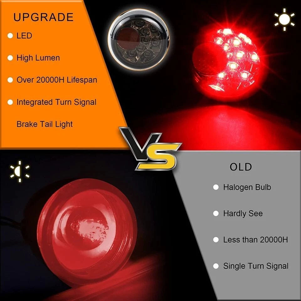 LED Rear Turn Signal Indicators for Harley Sportster 883 Iron XL1200 (2004-2023)