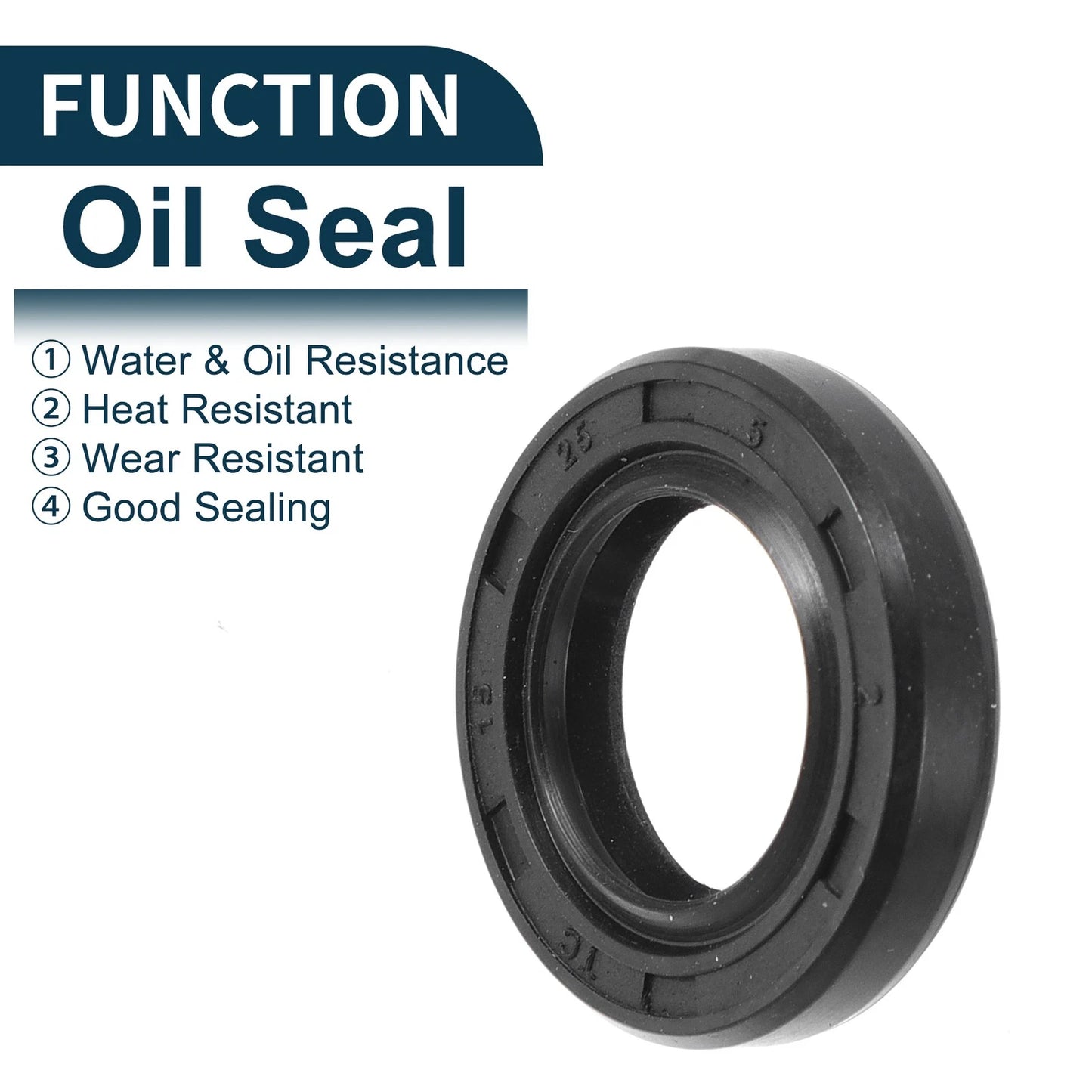 Oil Seal / 15x25x5mm / Seal Ring Rotary Shaft Seal NBR Rubber for Make Model