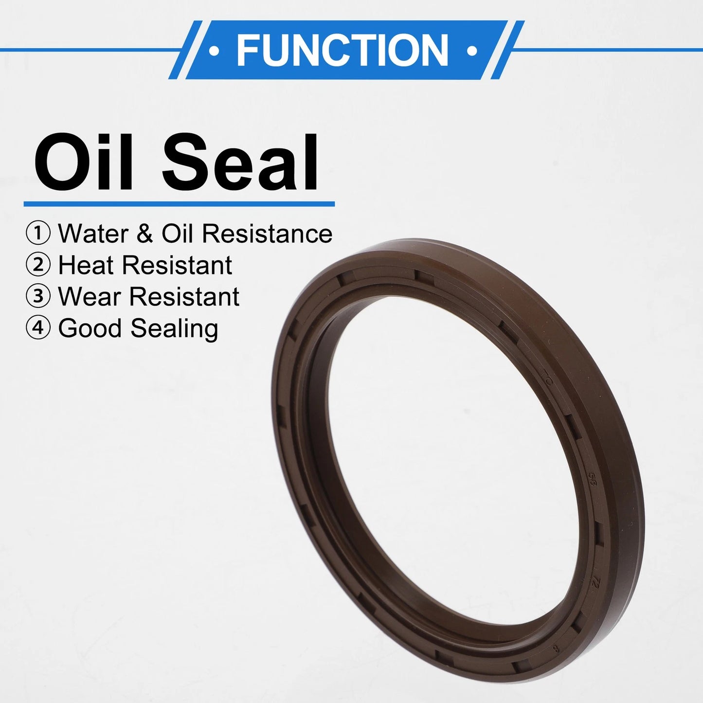 Oil Seal 58x72x8mm Seal Ring Rotary Shaft Seal FKM Rubber 2 x for Make Model