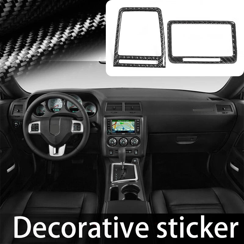 Real Carbon Fiber Side Air Vent Outlet Cover Trim for Dodge Challenger (2008-2014)