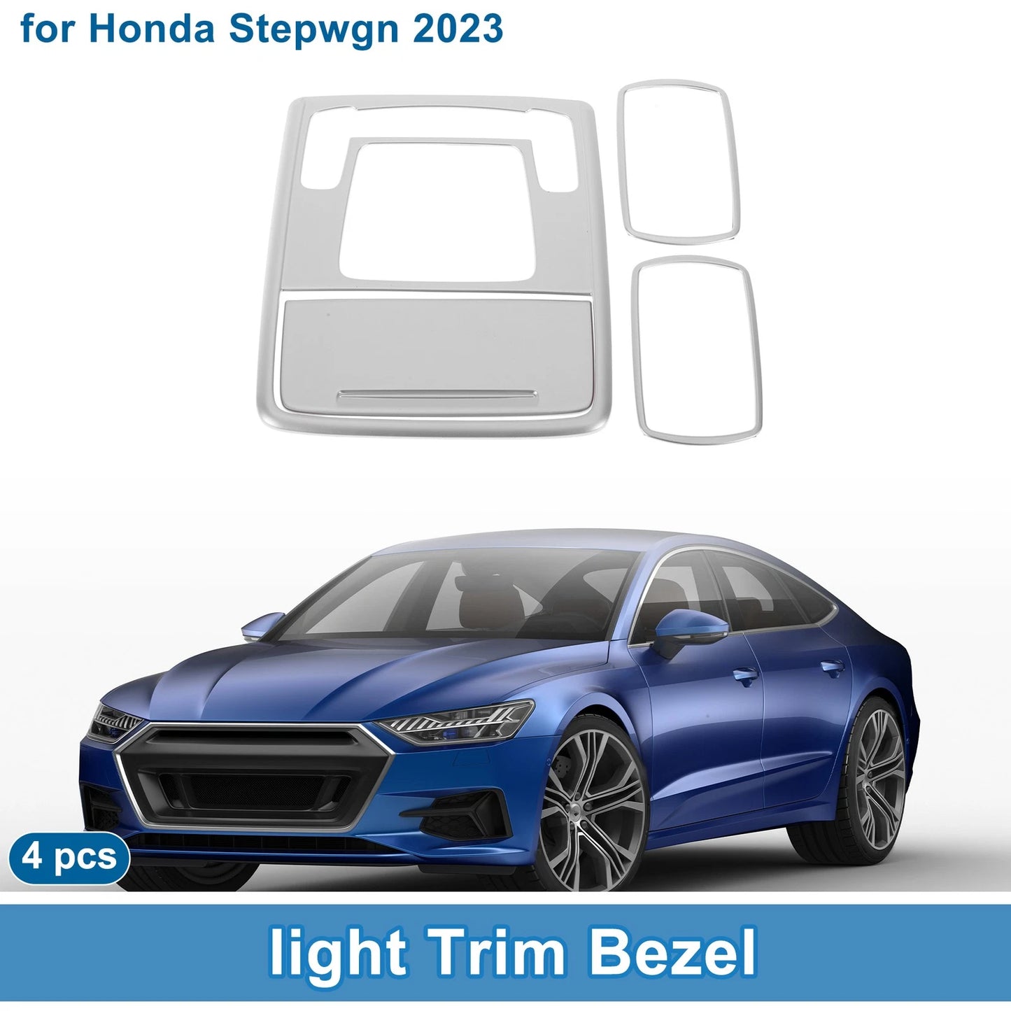 Light Trim Bezel for Honda Stepwgn 2023 Silver Tone