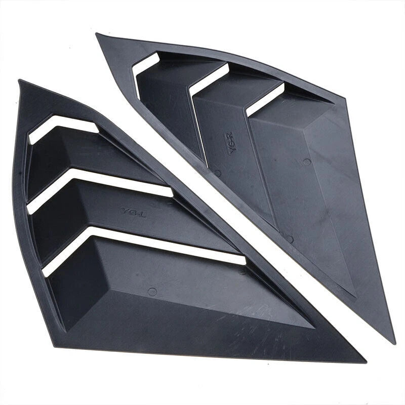 2 x Matte Black Side Vent Window Quarter Louvers for 2018-2021 Honda Accord