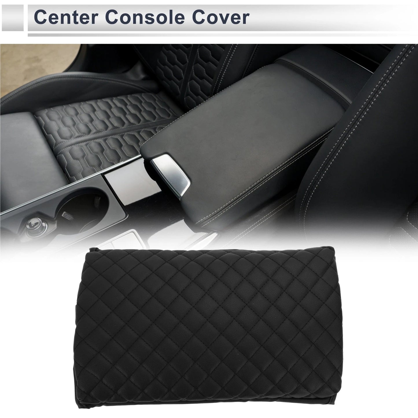 Center Console Cover for Tesla Model 3/Model Y Black (2017-2023)