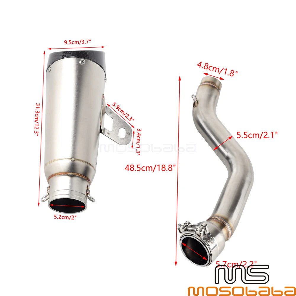 Muffler Slip-On Exhaust Pipe for Harley Pan America RA1250S RA1250 (21-23)