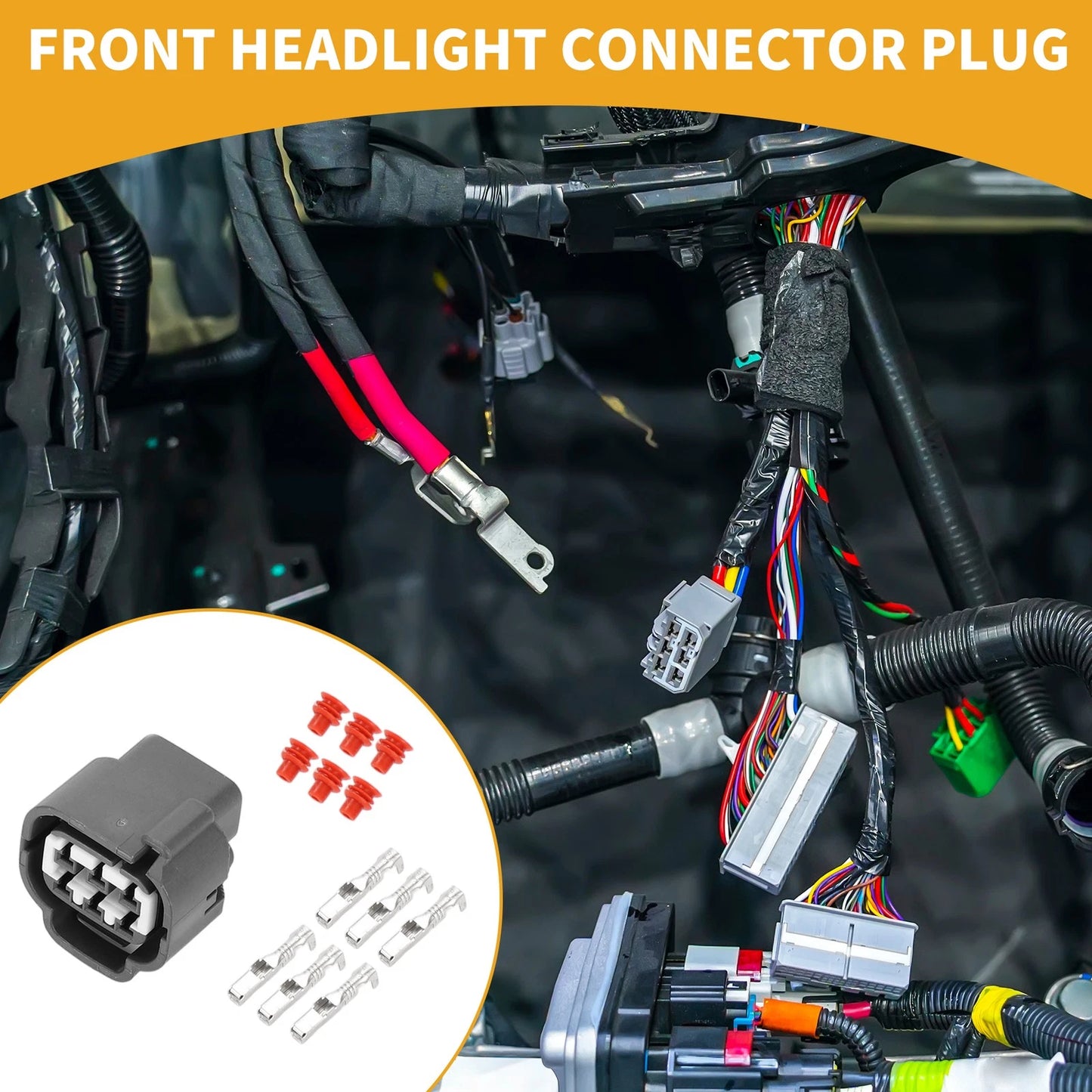 6 Pin Front Headlight Connector Plug for Toyota (All Years)