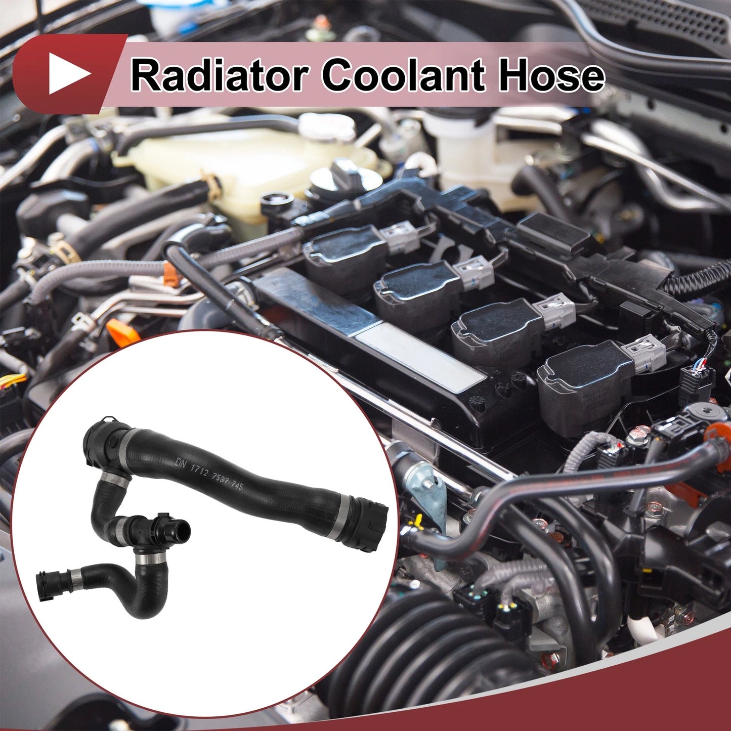 Radiator Coolant Hose for BMW E65 E66 730i 730Li (2000-2008) Rubber