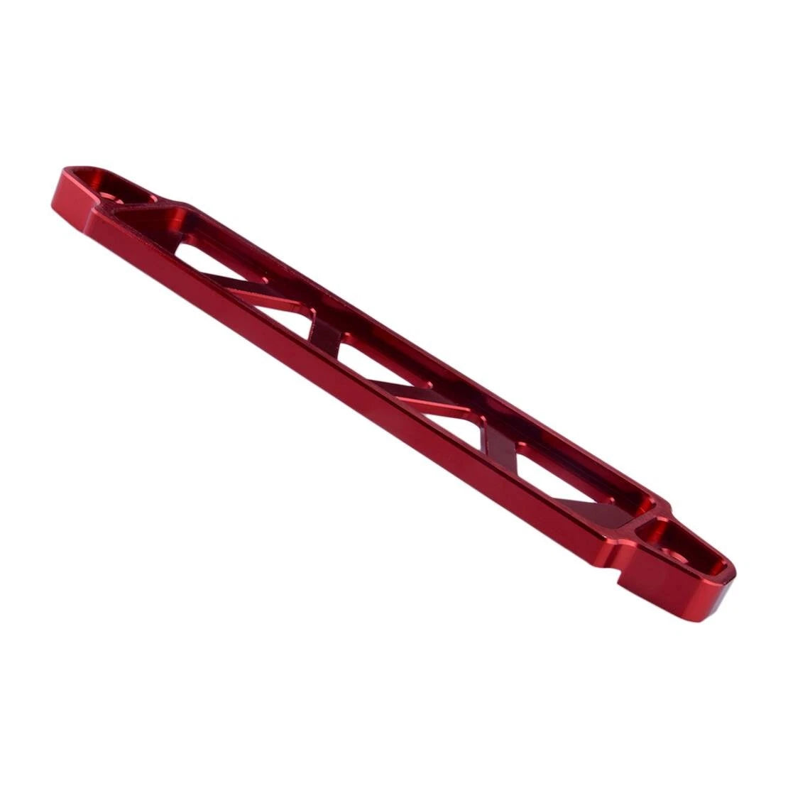 Red Aluminum Car Battery Holder Mount Bracket Kit for Universal Models