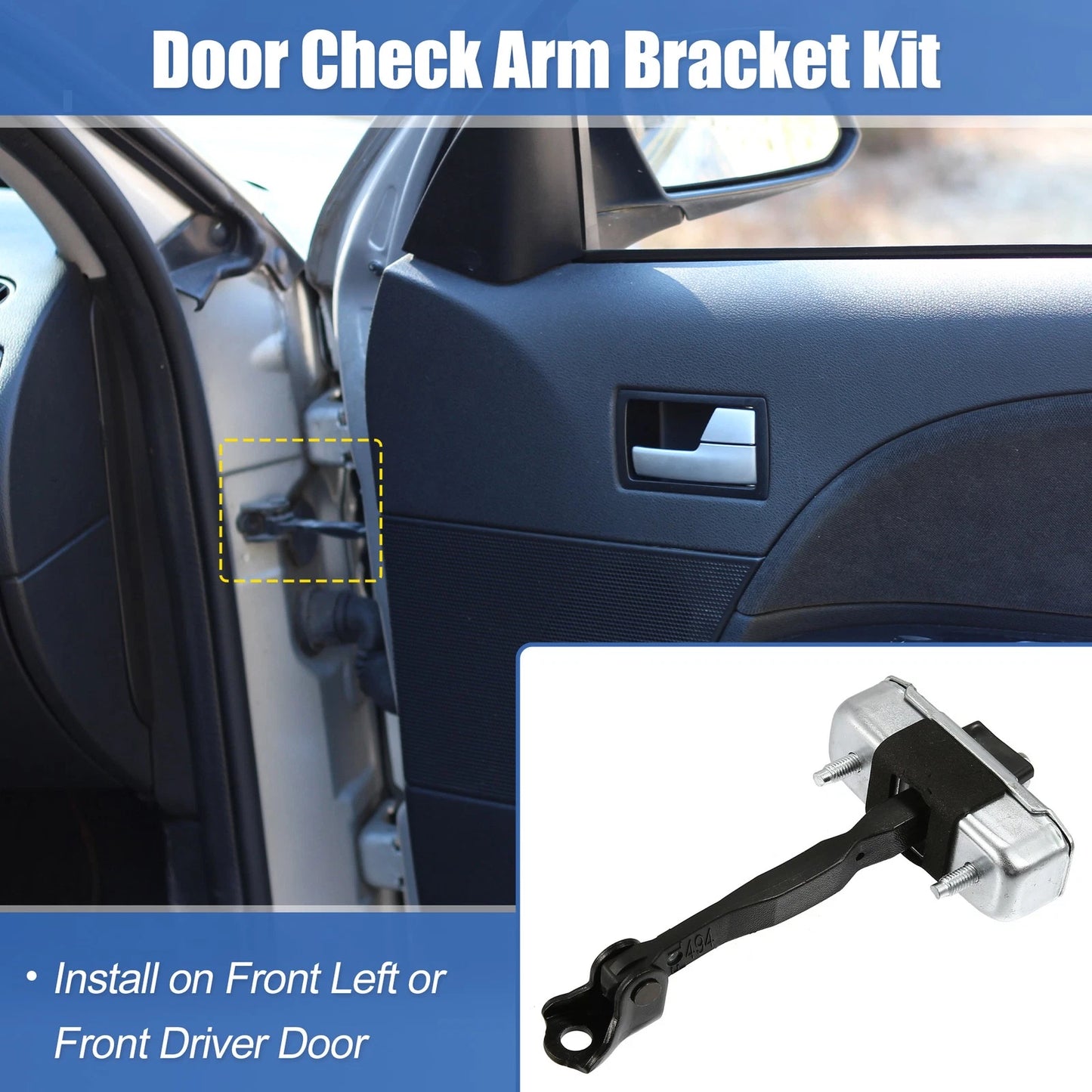 Front Left Door Check Stop Strap Bracket for Toyota Tacoma (2005–2010)