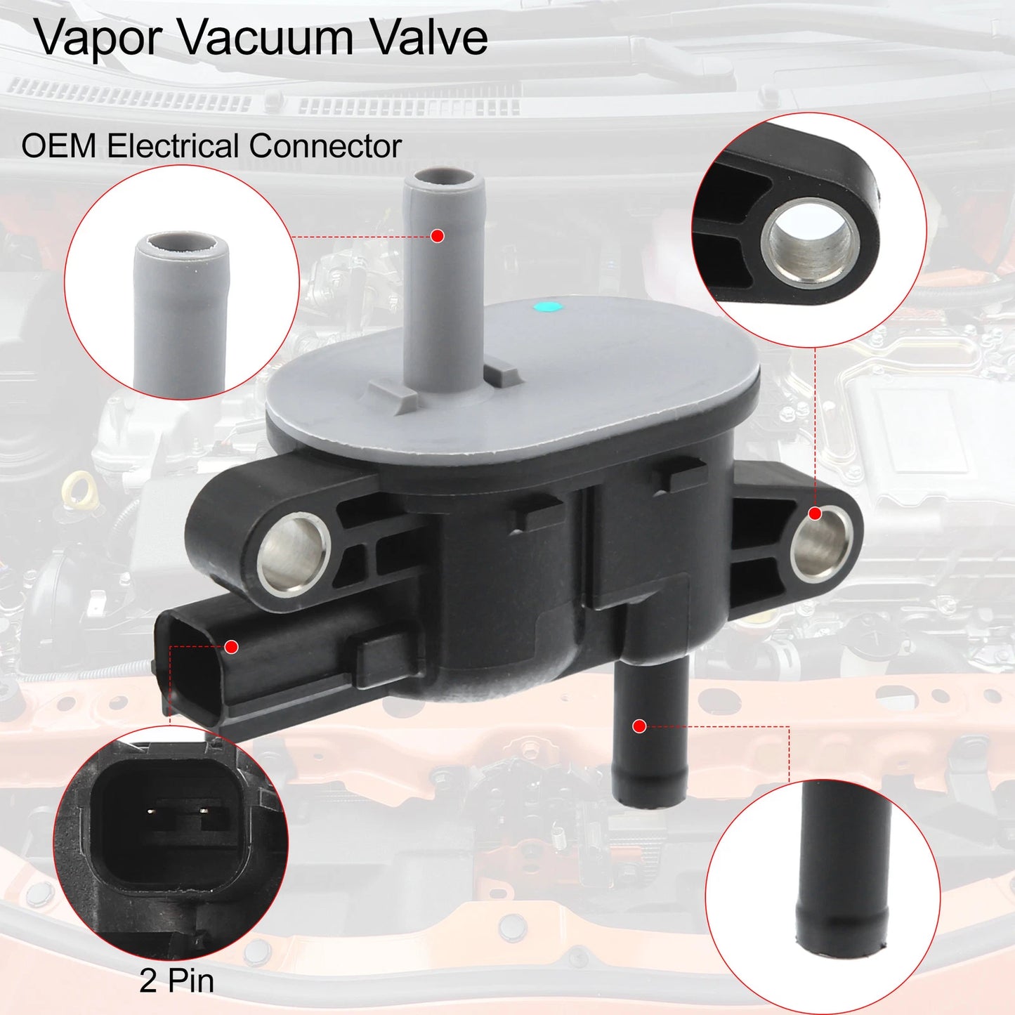 Vapor Canister Purge Valve for Honda Civic Accord Crosstour (2006-2015)