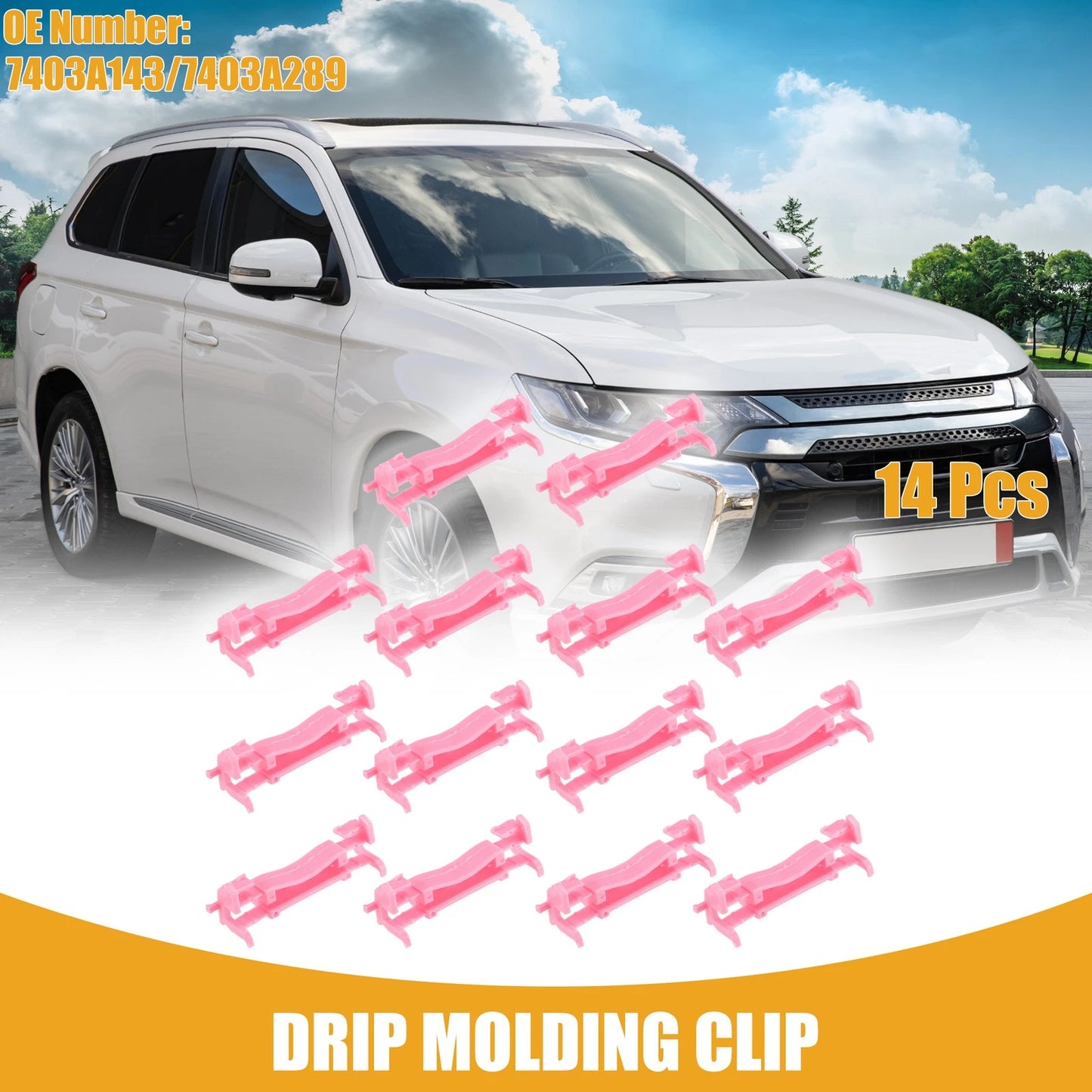 14 Pcs Roof Fastener Clips for Mitsubishi Outlander (2013-2023)