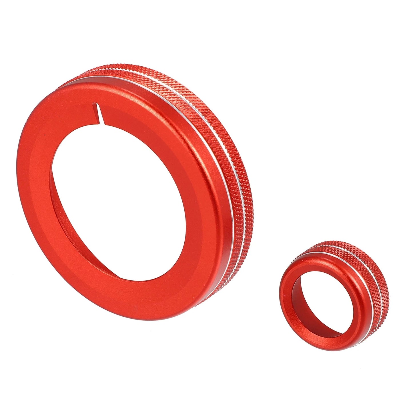 4 x Red Aluminum Alloy Center Control Ring Knob Cover for Chevrolet Camaro