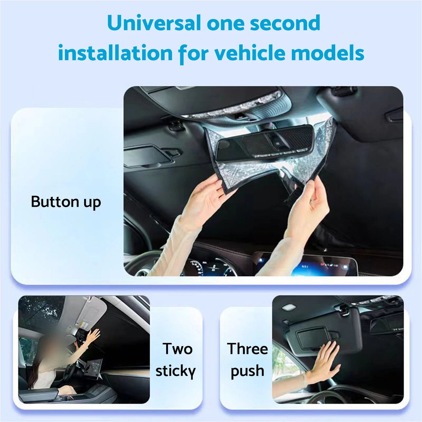 6 Layer Thick WindScreen Sun Shade for Toyota Prado (2009-2023)