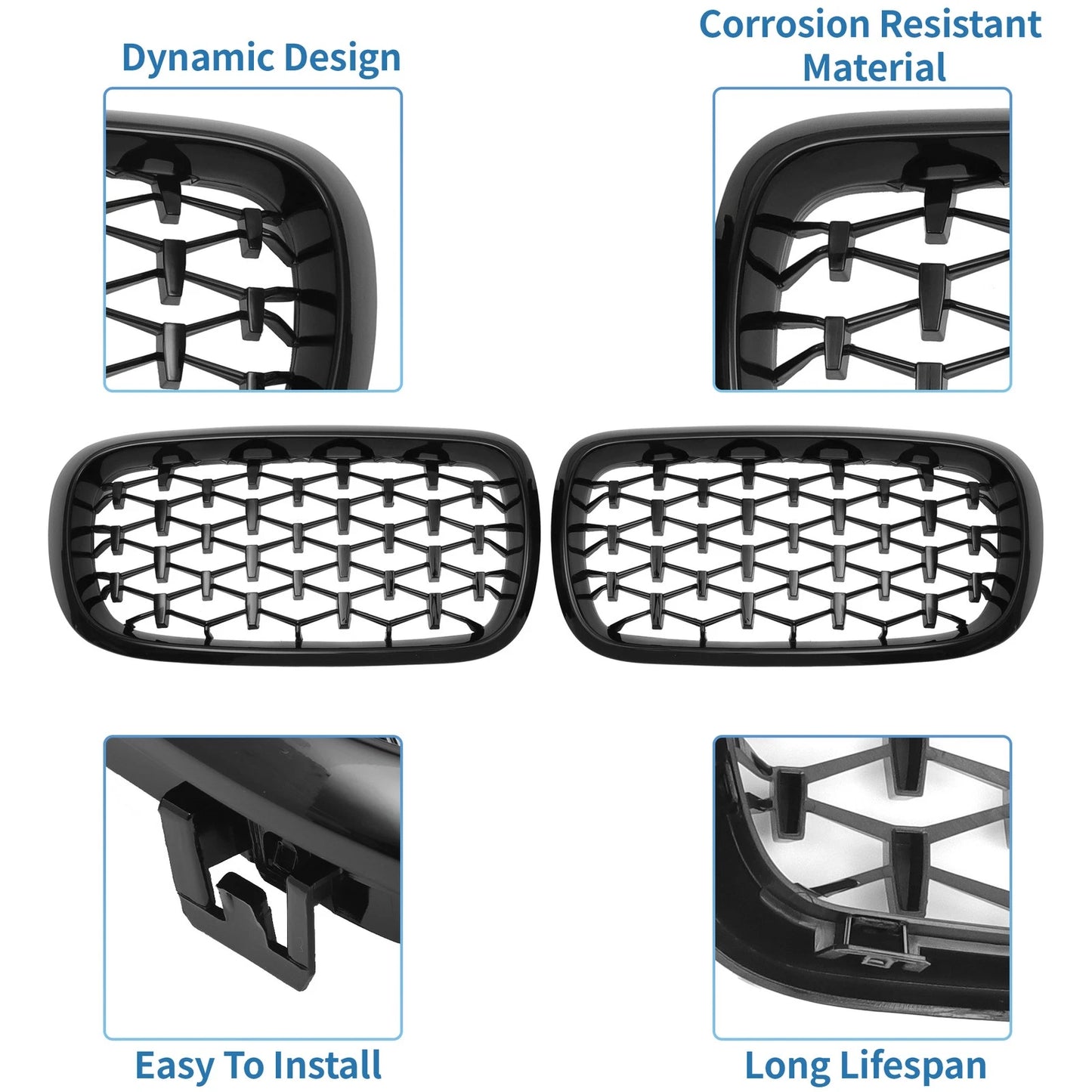 Front Hood Bumper Grille for BMW X5 F15 (2014-2016)