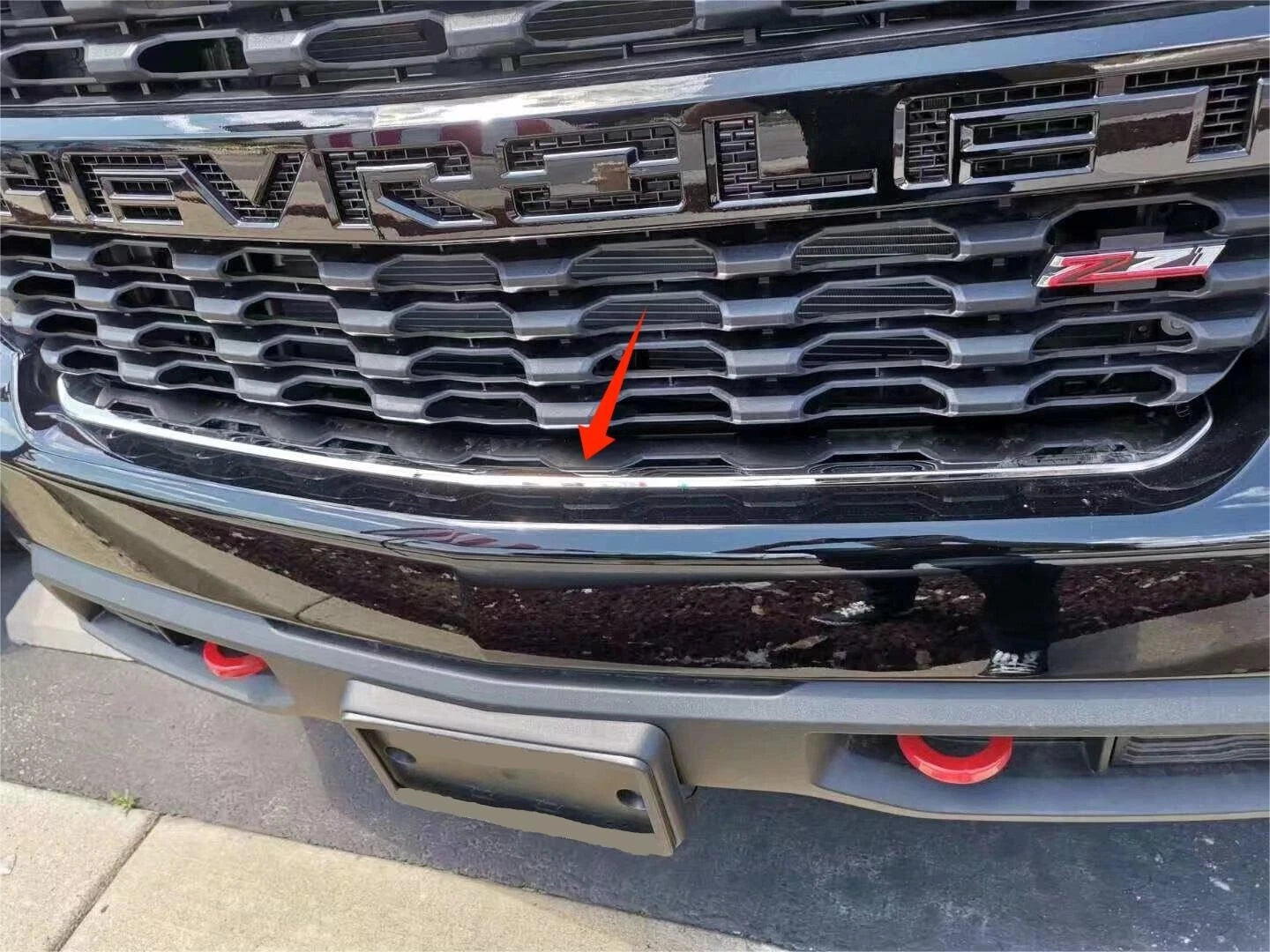 Front Center Grille Cover Trim for Chevrolet Silverado 1500 (2019-2021)