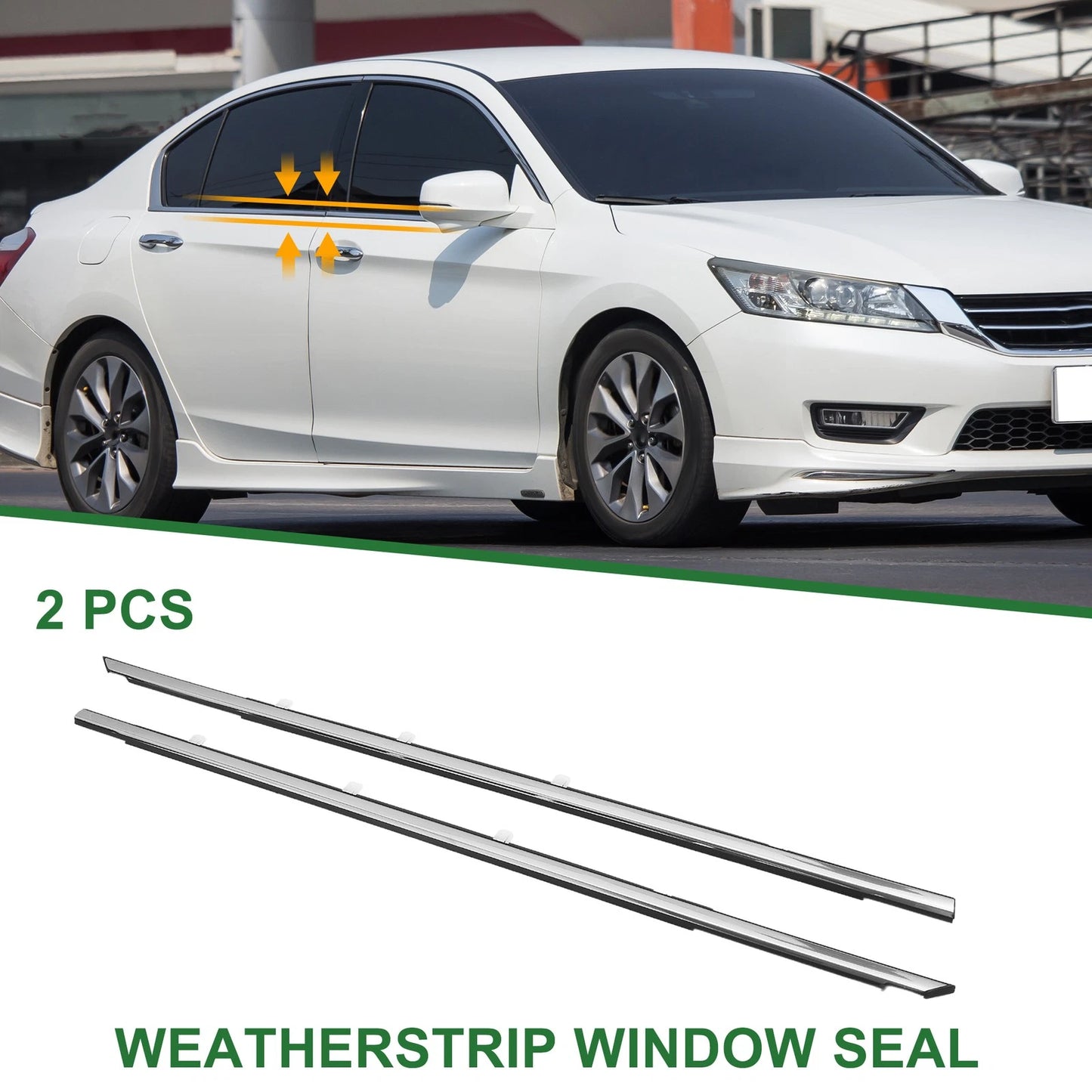 Front Left & Right Weatherstrip Window Seals for Honda Accord (2003-2007)